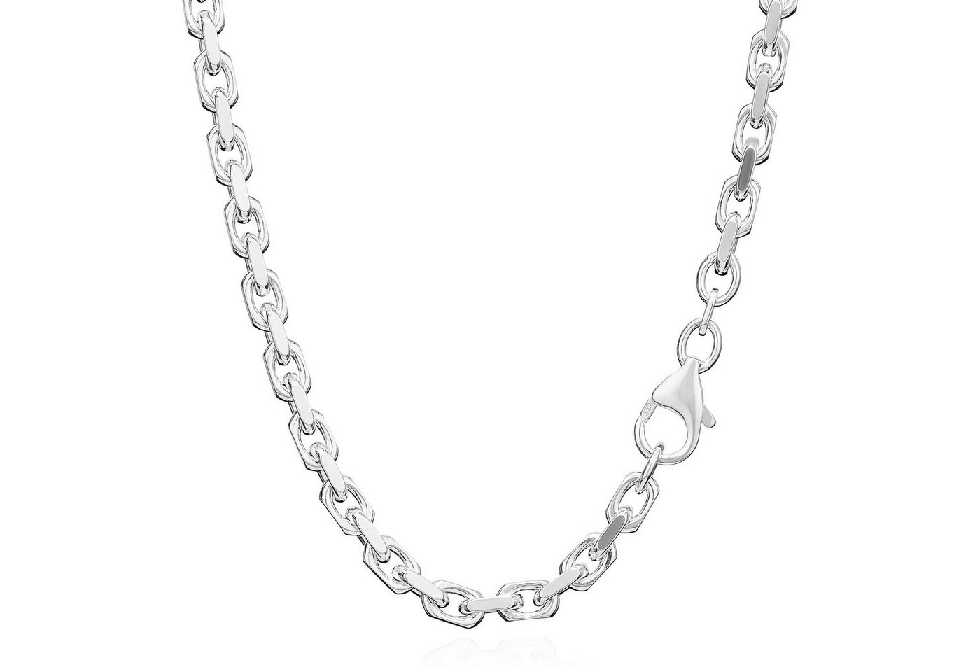 NKlaus Silberkette 60cm Massive Ankerkette Collier 925 Silber Kette D, Diamantiert von NKlaus