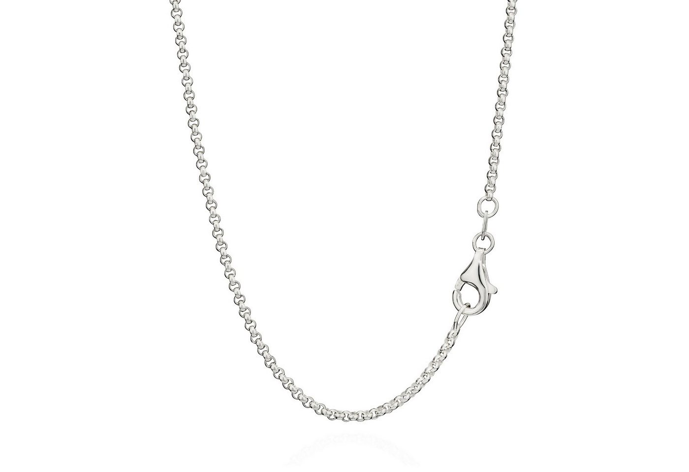 NKlaus Silberkette 65cm Erbskette 925 Silber Halskette rund 1,5mm breit elegante Damen Si (1 Stück), Made in Germany von NKlaus