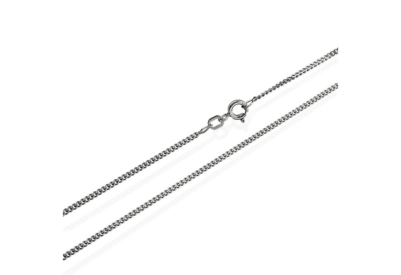 NKlaus Silberkette 70cm 925 Sterling Silber Rhodiniert Panzerkette Massiv Breite 1,70mm 5, Rhodiniert von NKlaus