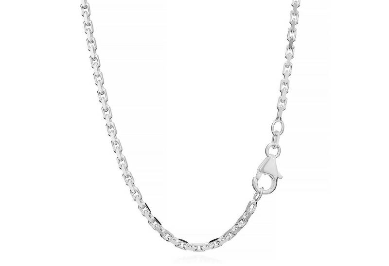 NKlaus Silberkette 70cm Massive Ankerkette Collier 925 Silber Kette D, Diamantiert von NKlaus
