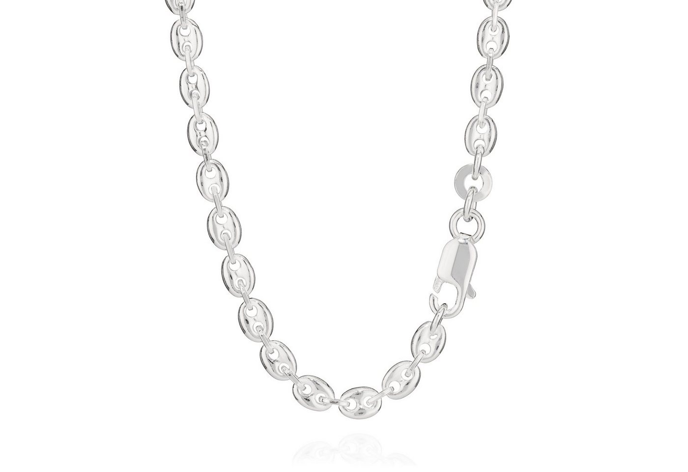 NKlaus Silberkette 925 Silber Kette Kaffeebohne Schiffsankerkette 5024 Bohnenkette 45cm 4 (1 Stück), Made in Germany von NKlaus