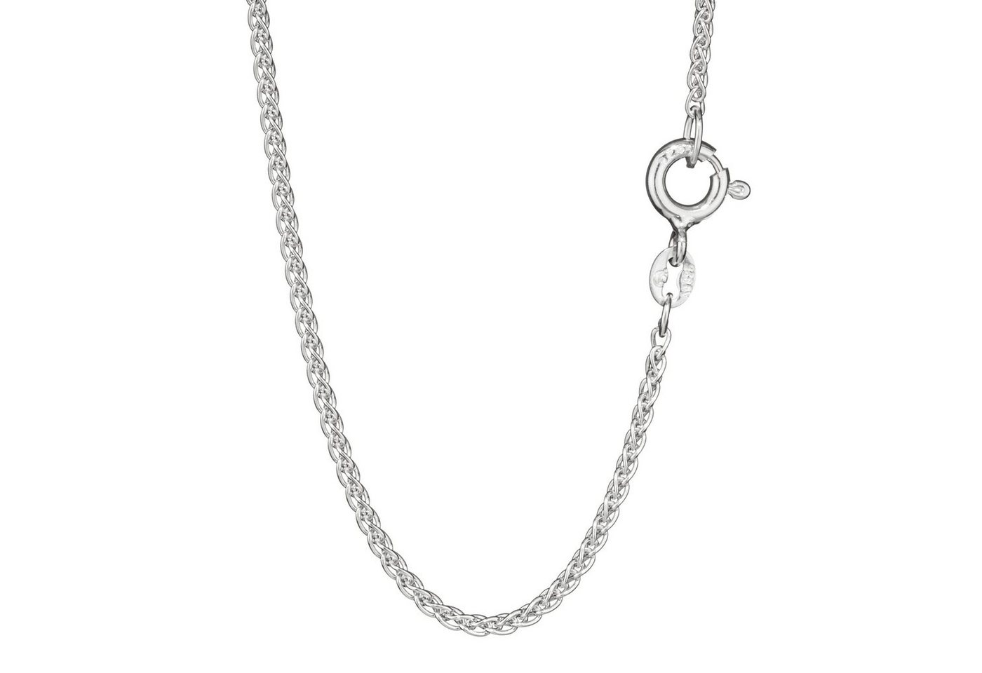 NKlaus Silberkette Collier 40cm Zopfkette rund 925 Sterling Silber Da (1 Stück), Made in Germany von NKlaus