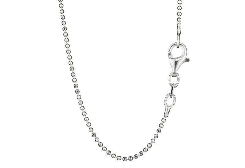 NKlaus Silberkette Collier 45cm Kugelkette diamantiert 925 Silber Dam (1 Stück), Made in Germany von NKlaus
