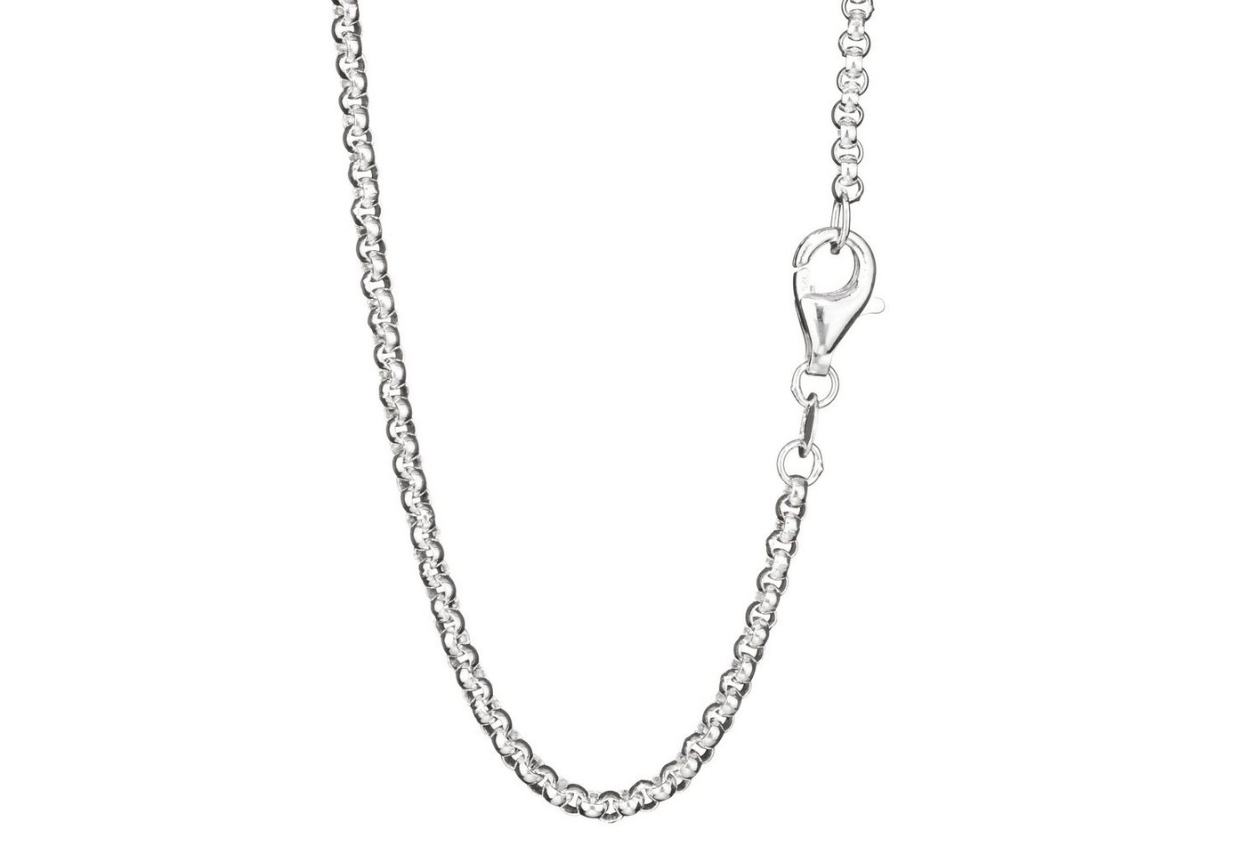 NKlaus Silberkette Collier 50cm Erbskette rund aus 925 Silber Damen H (1 Stück), Made in Germany von NKlaus