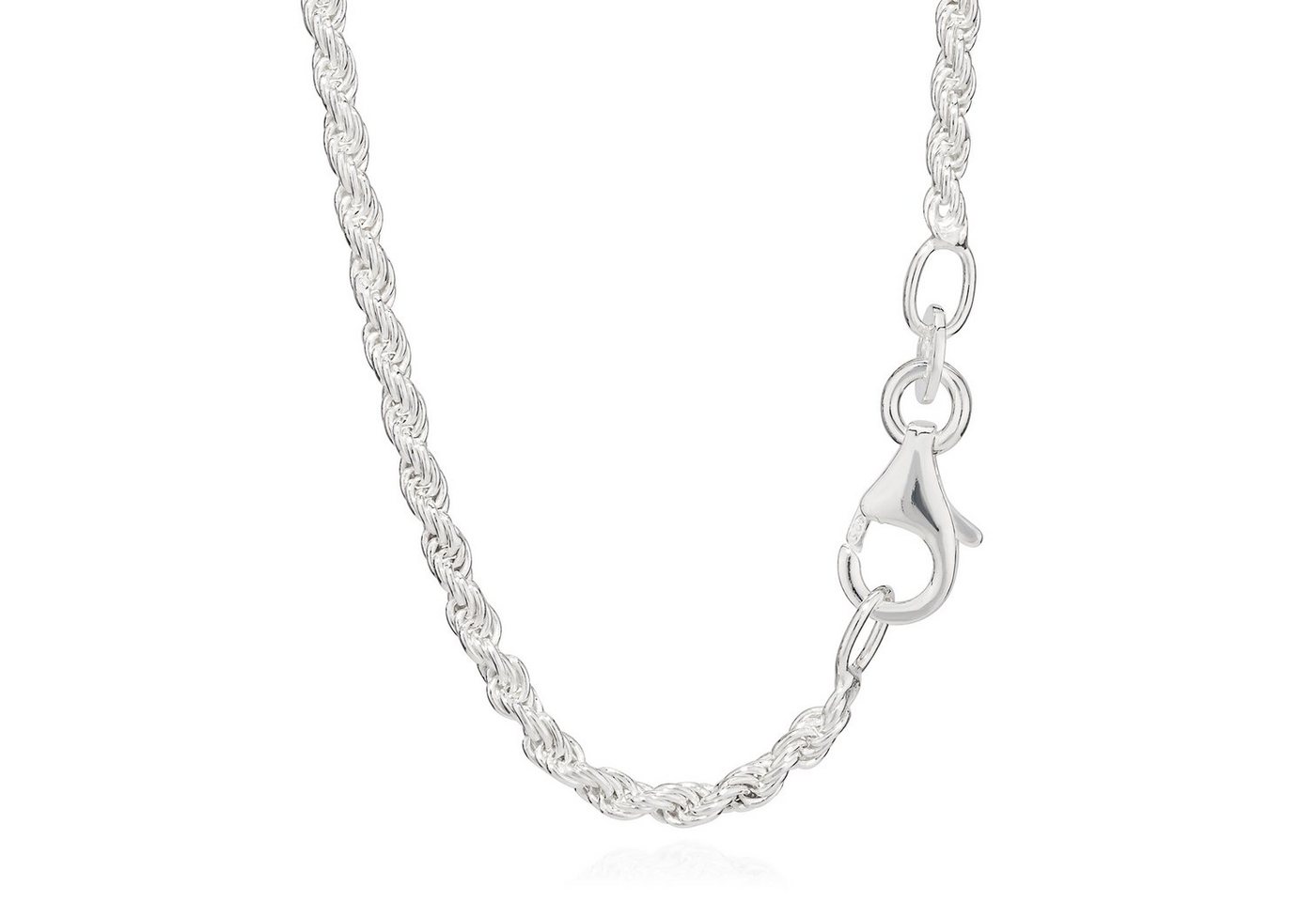 NKlaus Silberkette Echte 925er Sterlingsilber Kordel Kette Silberkette 45cm 2,00mm 6,1g 5 (1 Stück), Made in Germany von NKlaus