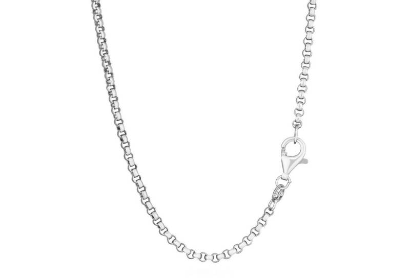 NKlaus Silberkette Edle Halskette 50cm Erbskette 925 Silber 2,1mm breit Damen Collier (1 Stück), Made in Germany von NKlaus