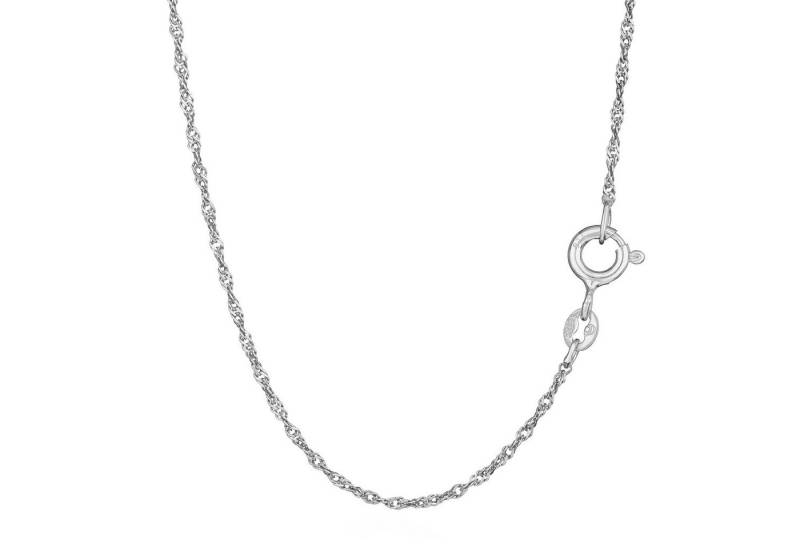 NKlaus Silberkette Elegante Halskette 50cm Doppel Panzerkette 925 Silber dünne Damen Silb (1 Stück), Made in Germany von NKlaus