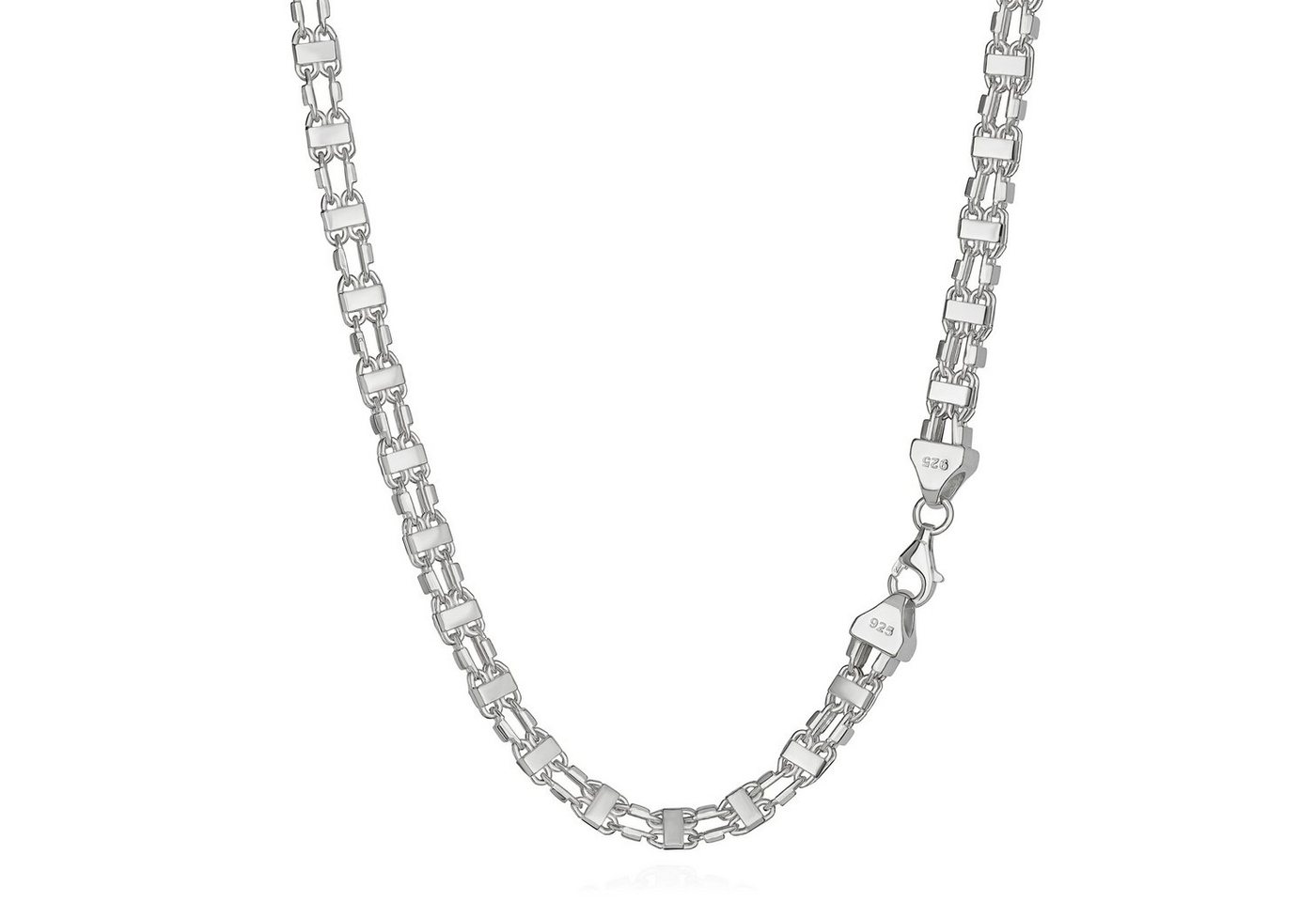 NKlaus Silberkette Elegante Herren - Halskette 55cm Session Kette 925 Silber 7mm breit Si (1 Stück), Made in Germany von NKlaus