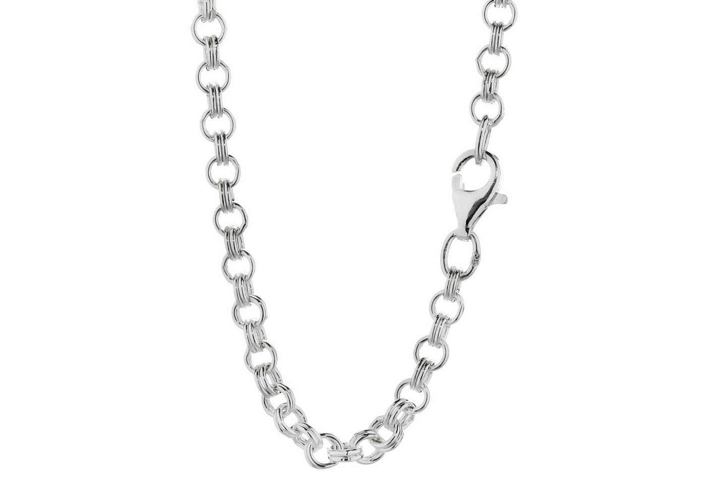 NKlaus Silberkette Halskette 40cm Zwillingsanker Kette 925 Silber Collier 3,7mm breite Si (1 Stück), Made in Germany von NKlaus