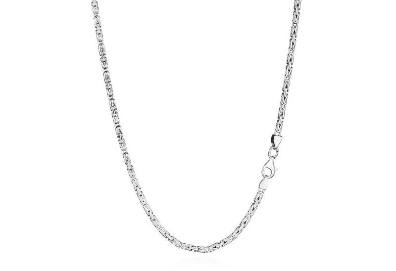 NKlaus Silberkette Königskette 45cm 925 Silber rhodiniert 2mm von NKlaus