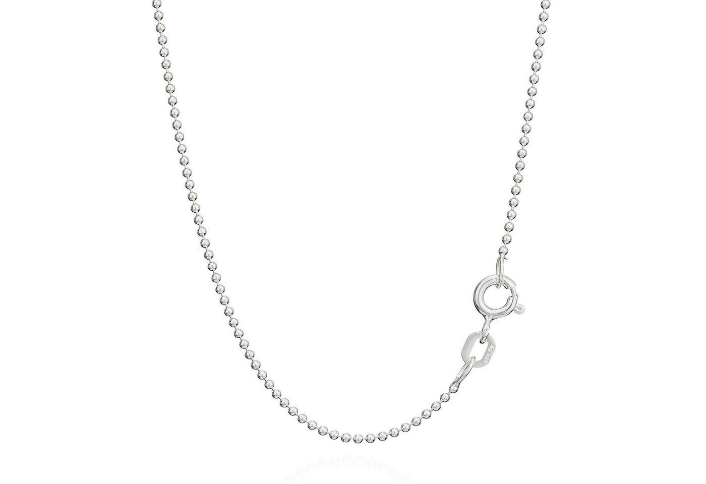 NKlaus Silberkette Kugelkette Silber Kette 3638, 50cm Lang, 2,2g 1,2 von NKlaus