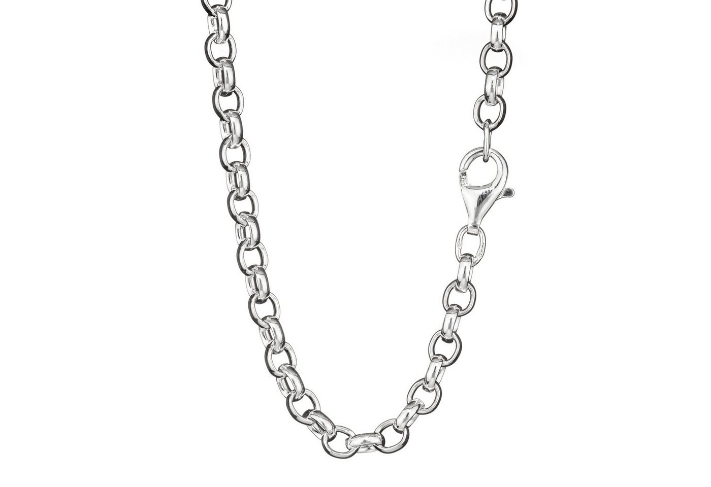 NKlaus Silberkette Silberkette 50cm Erbskette oval 925 Sterling Silbe (1 Stück), Made in Germany von NKlaus