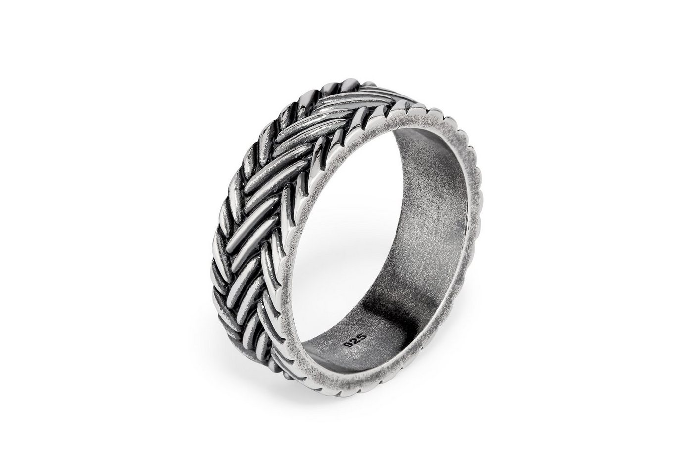 NKlaus Silberring 58mm Wikinger Herrering Wiking 925 Silber Aron Bandring für Männer 7,5 (Einzel - 1 Stück) von NKlaus