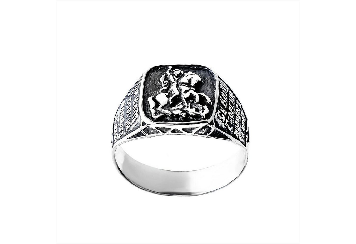 NKlaus Silberring 925 Sterling Silber Fingerring g66 - 21,0mm Rette, Fingerring mit Motiv von NKlaus