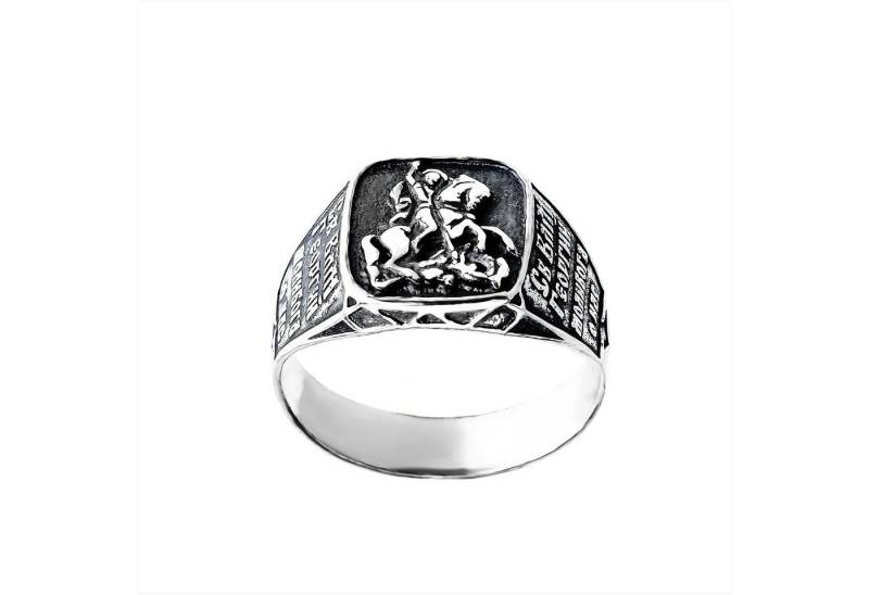 NKlaus Silberring 925 Sterling Silber Fingerring g68 - 21,5mm Rette, Fingerring mit Motiv von NKlaus