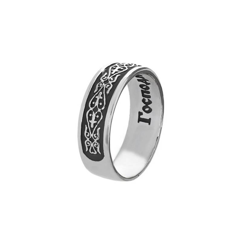 NKlaus Silberring Sterling Silber 925er Oxidiert Orthodoxe Ring Größ, Fingerring mit Motiv von NKlaus