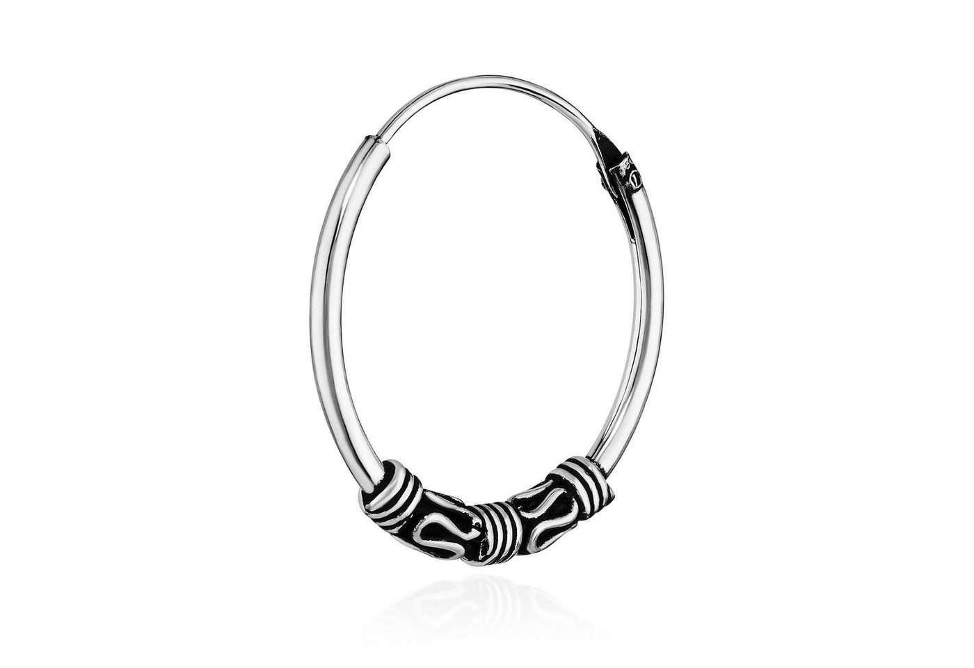NKlaus Single-Creole Einzel 925 Silber Keltische Gothic 19mm 7256 von NKlaus