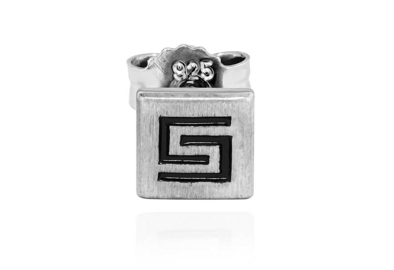 NKlaus Single-Ohrstecker Einzel Keltich Ohrstecker 925 Silber matt 5x5mm Gothic Herren Ohrring von NKlaus