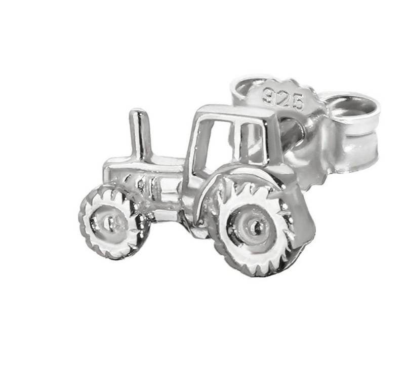 NKlaus Single-Ohrstecker Einzel Traktor Zugmaschine 925er Silber Ohrstecker (Einzel - 1 Stück) von NKlaus