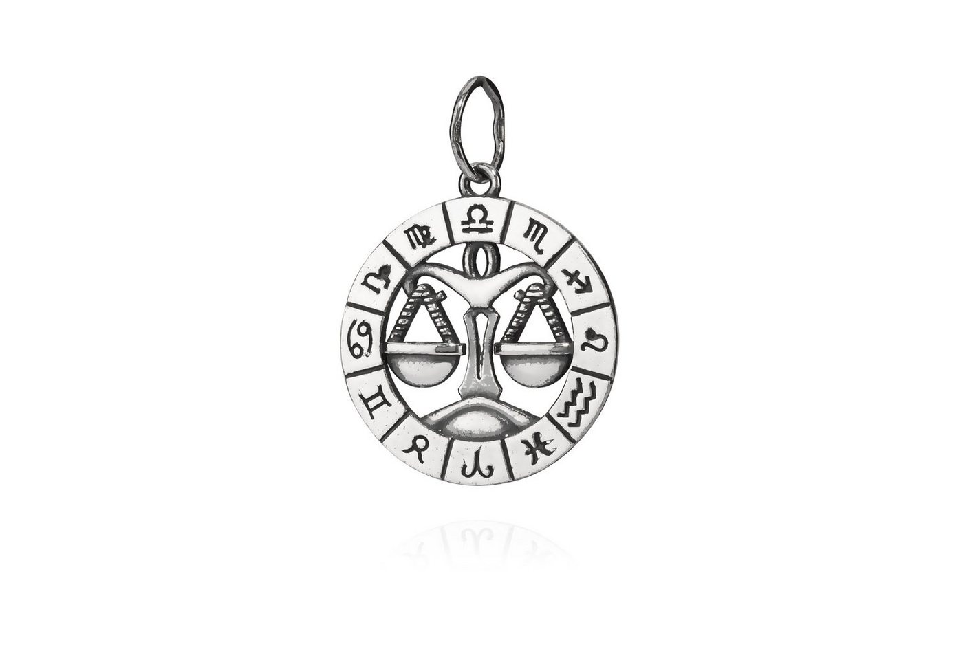NKlaus Sternzeichenanhänger Kettenanhänger Sternzeichen Waage 925 Silber Horos von NKlaus
