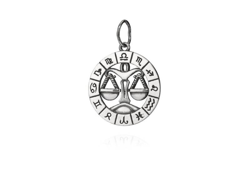 NKlaus Sternzeichenanhänger Kettenanhänger Sternzeichen Waage 925 Silber Horos von NKlaus