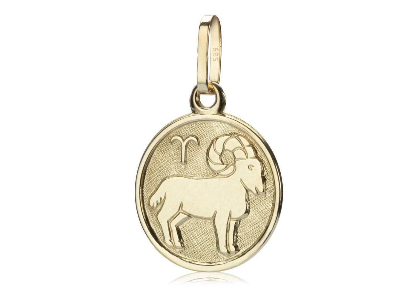 NKlaus Sternzeichenanhänger Widder Sternzeichen 585 Gelb Gold 8 Karat 12mm kle von NKlaus