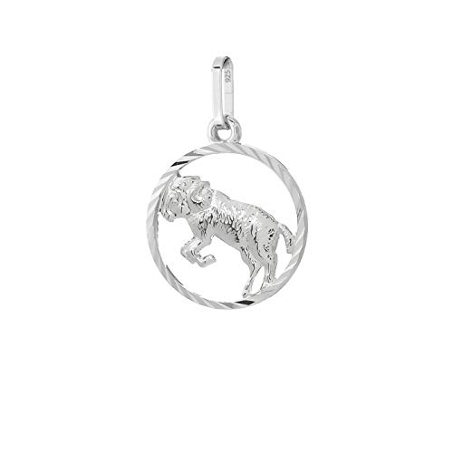 NKlaus Widder Sternzeichen 925er Sterlingsilber 15mm Kettenanhänger Horoskop Zodiak 9161 von NKlaus