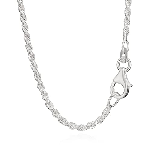 NKlaus 45cm Kordelkette 925 Silber elegante Halskette Breite: 1,7mm Collier 4,6g schwer 5692 von NKlaus