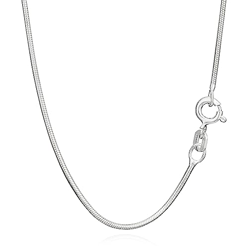 NKlaus 50cm Schlangenkette 925 Silber elegante Halskette filigrante Breite 1,1mm Collier 4,4g schwer 2483 von NKlaus