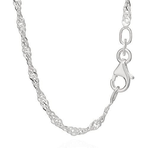 NKlaus 50cm Singapurkette 925 Silber elegante Halskette Breite: 1,9mm Collier 2,5g schwer 5679 von NKlaus