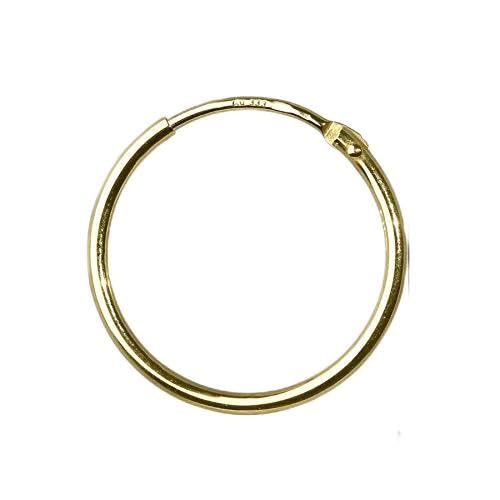 Nklaus 2x Einzel HERREN Creole ECHT GOLD 333 Ohrschmuck Ohrhänger 17,5 mm 40174 von NKlaus