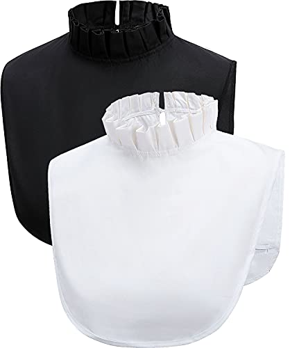 NLAND 2 Stücke Krageneinsatz Damen Elegant Kragen Abnehmbares Halblanges Hemdkragen Blusenkragen Einsatz Fake Collar Detachable für Pullover Blusen Kleider(A,Einheitsgröße) von NLAND