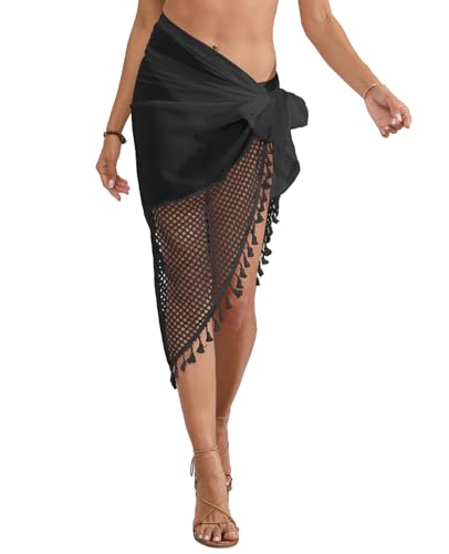 NLAND Frauen Pareo Meer Chiffon Strand Vertuschen Sarong Wrap Strand Schal Mesh Badebekleidung Schals Frauen Bikini Cover Up,Schwarz Einheitsgröße NLAND Frauen Pareo Meer Chiffon Strand Vertuschen Sarong Wrap Strand Schal Mesh Badebekleidung Schals Frauen Bikini Cover Up,Schwarz Einheitsgröße von NLAND