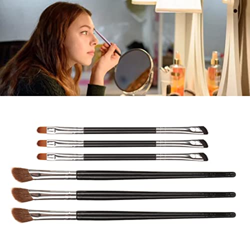 6-teiliges Doppelseitiges Make-up-Pinsel-Set Enthält 3 Eyeliner-Lidschatten-Pinsel und 3 Nasenkontur-Schatten-Pinsel für Frauen-Make-up-Applikator-Geschenk-Werkzeuge von NLDGR