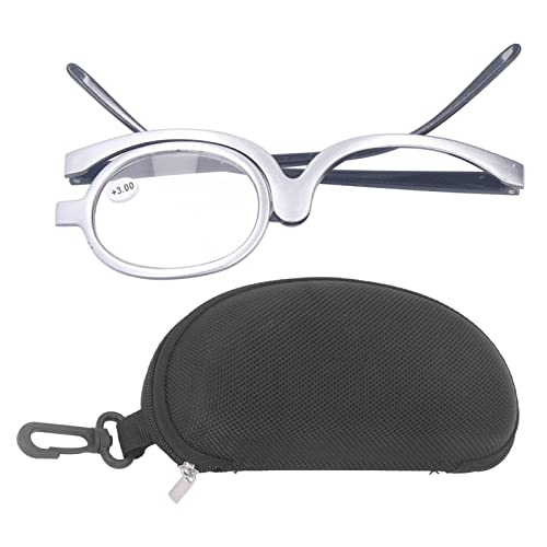 NLDGR Vergrößern Sie Augen-Make-up-Brillen, Augen-Make-up-Brillen, Einzellinsen-Rotationsbrillen, Unverzichtbares Make-up-Werkzeug für Frauen, Make-up-Lesebrillen, Vergrößernde,(+3,00) von NLDGR