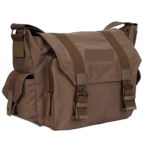 NLNGZKZFNF SLR Kamera Umhängetasche Linse Verdrahtet Stativ Outdoor Travel Aufbewahrungstasche Große Kapazität Leinwand Messenger Bag Fit for Nikon Fit for Canon Fit for Sony Kameraschutz(Coffee) von NLNGZKZFNF