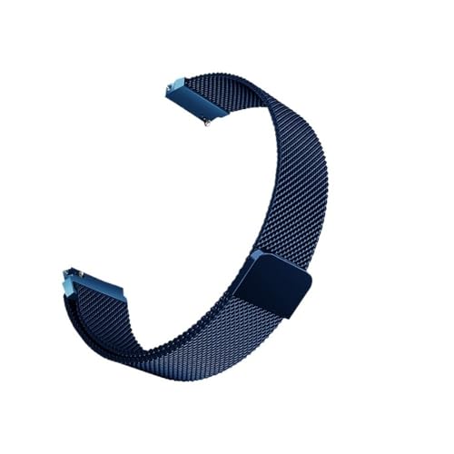 NLNKDTDPAK 12 14 15 16 18 20 22 23 mm magnetisches Milan-Mesh-Armband, passend for Herren und Damen, Uhrenarmband, Silber, Schwarz, Gold, Roségold, Blau(Blue,12mm) von NLNKDTDPAK