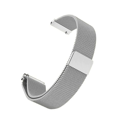 NLNKDTDPAK 12 14 15 16 18 20 22 23 mm magnetisches Milan-Mesh-Armband, passend for Herren und Damen, Uhrenarmband, Silber, Schwarz, Gold, Roségold, Blau(Silver,18mm) von NLNKDTDPAK