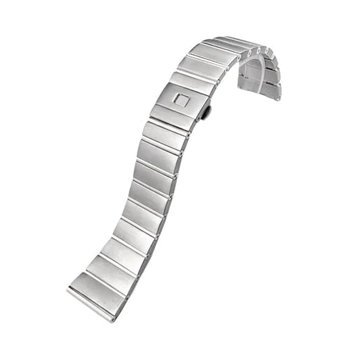 NLNKDTDPAK 15mm 17mm 18mm 23mm 25mm 316L Edelstahl Armband Fit for Omega CONSTELLATION Doppel Metall armband Zubehör(Silver,25mm-10mm) von NLNKDTDPAK