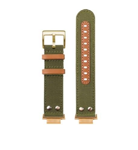 NLNKDTDPAK 16 mm Sport-Canvas-Uhr, passend for Casio DW5600 DW-5600 GA-900 GA110/100/120 GM/GA2100, Nylongürtel mit Nagelband(Army Green gk) von NLNKDTDPAK