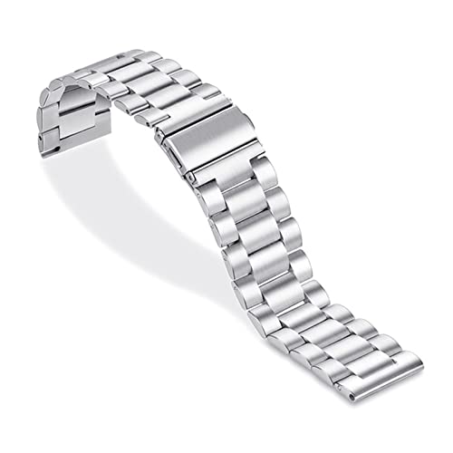 NLNKDTDPAK 18/20/22 / 24mm Release üblicher Uhrenarmband Premium Solid Edelstahl Metall Armbandarmband for Männer Watch(Silver,18 mm) von NLNKDTDPAK