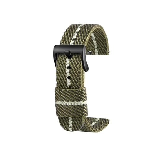 NLNKDTDPAK 18 mm 20 mm 22 mm 24 mm gewebtes Nylonarmband for Herren, Ersatzarmband, Zubehör, passend for Hamilton/Fit for Rolex/Fit for Seiko/Fit for Mido, Universal-Armband(Brown Rice bk,24mm) von NLNKDTDPAK