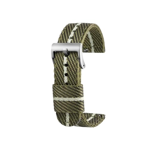 NLNKDTDPAK 18 mm 20 mm 22 mm 24 mm gewebtes Nylonarmband for Herren, Ersatzarmband, Zubehör, passend for Hamilton/Fit for Rolex/Fit for Seiko/Fit for Mido, Universal-Armband(Brown Rice sk,20mm) von NLNKDTDPAK