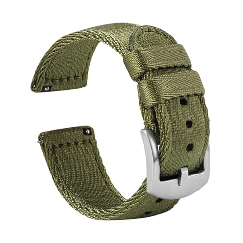NLNKDTDPAK 18mm 20mm 22mm Nylon Uhrenarmband Herren Sport Ersatzband Armband Passend for Samsung S3 Passend for Huawei Watch Passend for GT 2 Pro 46mm Passend for Amazfit GTR 47mm(Green 1,22mm) von NLNKDTDPAK