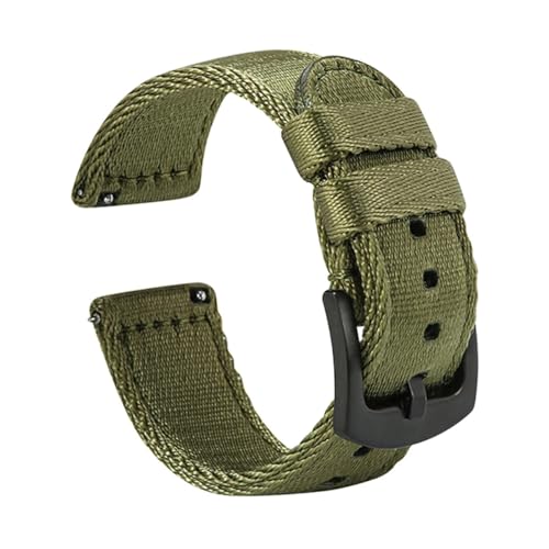 NLNKDTDPAK 18mm 20mm 22mm Nylon Uhrenarmband Herren Sport Ersatzband Armband Passend for Samsung S3 Passend for Huawei Watch Passend for GT 2 Pro 46mm Passend for Amazfit GTR 47mm(Green 2,22mm) von NLNKDTDPAK