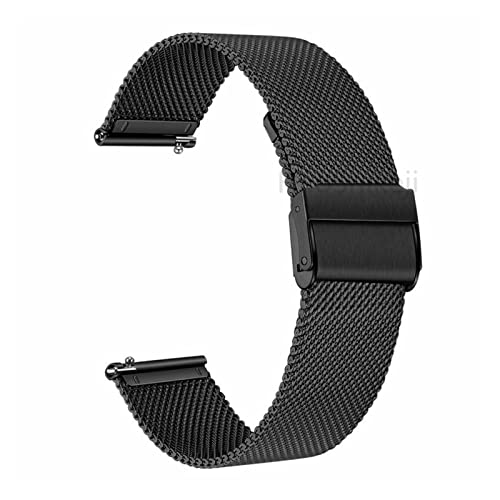 NLNKDTDPAK 2. 2mm Metallriemen GT / GT2 46mm Ehre Magic Smart Band Armband Edelstahlgurte Armband Correa Fit for Huawei Uhr Fit for Ticwatch Pro(Black) von NLNKDTDPAK