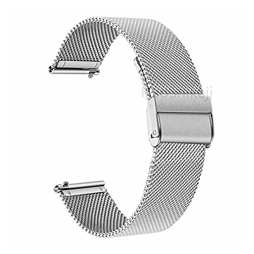 NLNKDTDPAK 2. 2mm Metallriemen GT / GT2 46mm Ehre Magic Smart Band Armband Edelstahlgurte Armband Correa Fit for Huawei Uhr Fit for Ticwatch Pro(Silver) von NLNKDTDPAK