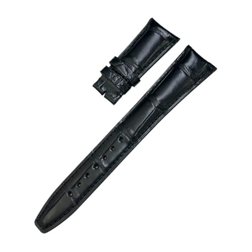 NLNKDTDPAK 20mm 21mm 22mm Blaues Hautarmband Passend for IWC Porotfino Portugieser Big PILOT'S Watches Hautuhrenarmband(Black No Buckle,21mm) von NLNKDTDPAK