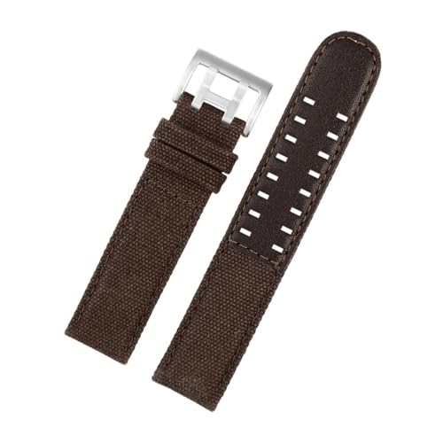 NLNKDTDPAK 20mm 22mm Leder Nylon Herren Uhrenarmband Passend for Hamilton Khaki Field Watch H760250/H77616533/H70605963 H68201993 Uhrenarmband(Brown sk,20mm) von NLNKDTDPAK