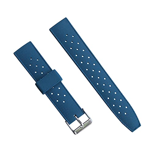 NLNKDTDPAK 20mm 22mm Silikon Armbandband sport tauchen gummi männer frauen handgelenk band armband zubehör fit for SRP777J1.(Blue,22mm) von NLNKDTDPAK